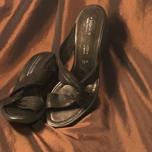 Donald J. Pliner Black Platform Wedge Shoes